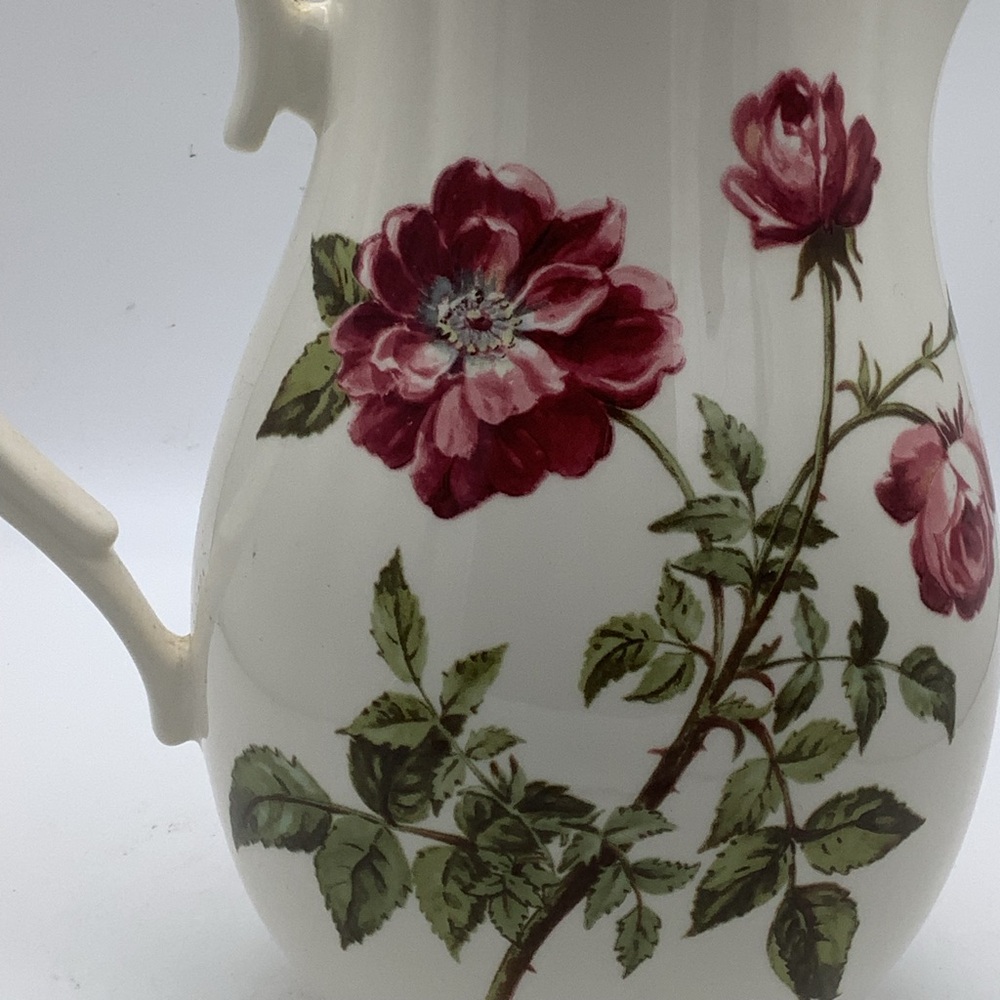 Lenox Accoutrements Pitcher with Red and Green Floral Design - Picture 7 of 14